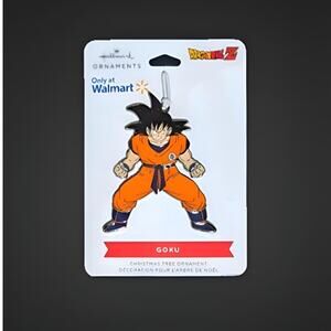 New Dragon Ball Z Goku Hallmark Flat Metal Enameled Exclusive Christmas Ornament